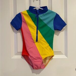 Mini Boden Kids Swim 2-3 T One Piece - Rainbow Colors